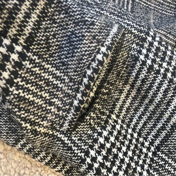 Sage (Sage and Sadie) The Label Black Gray Plaid Pea Coat Large Anthropology - Picture 6 of 8
